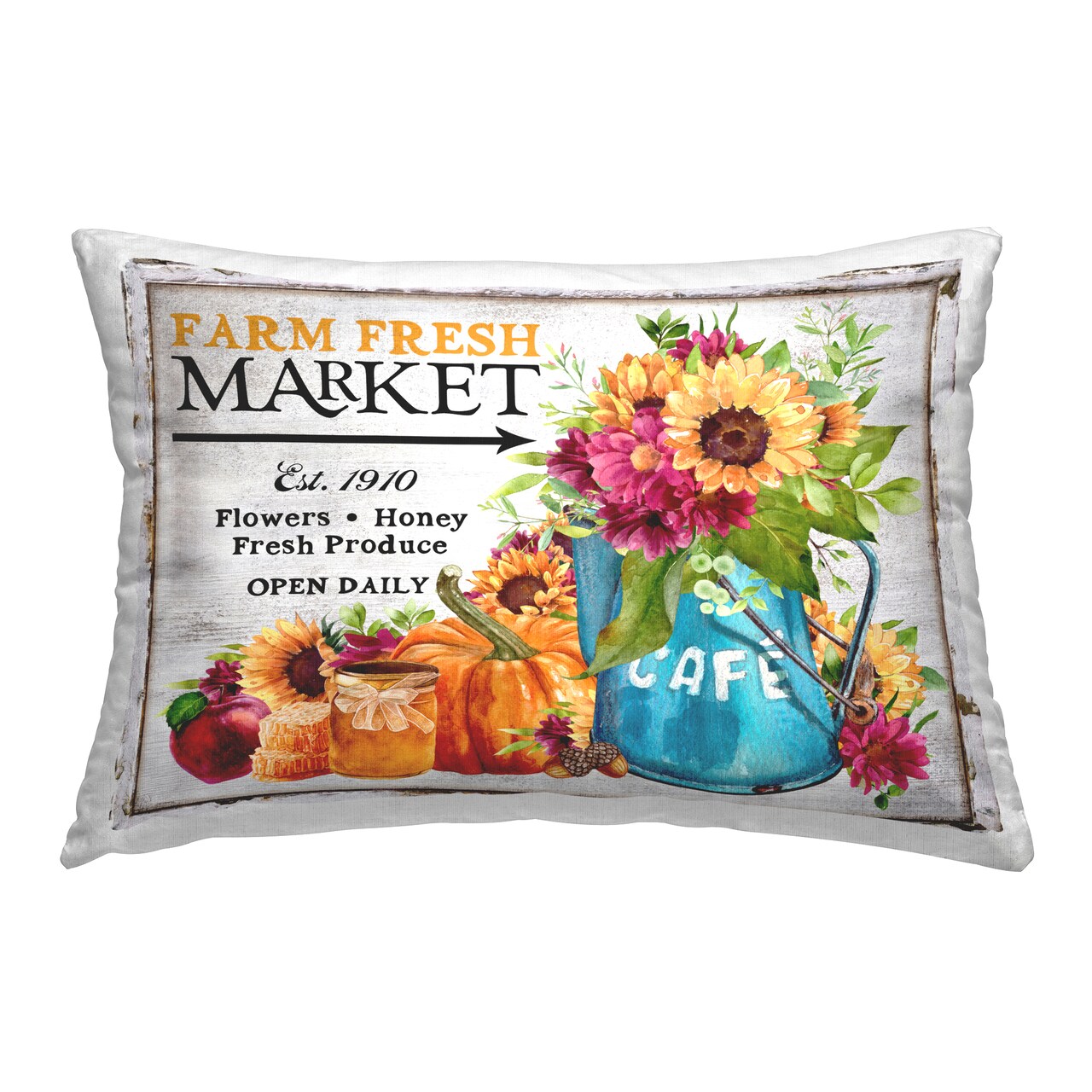 Fall Farm Market Decorative Printed Throw Pillow Design by Creatif Belle, 14 x 7 x 20
